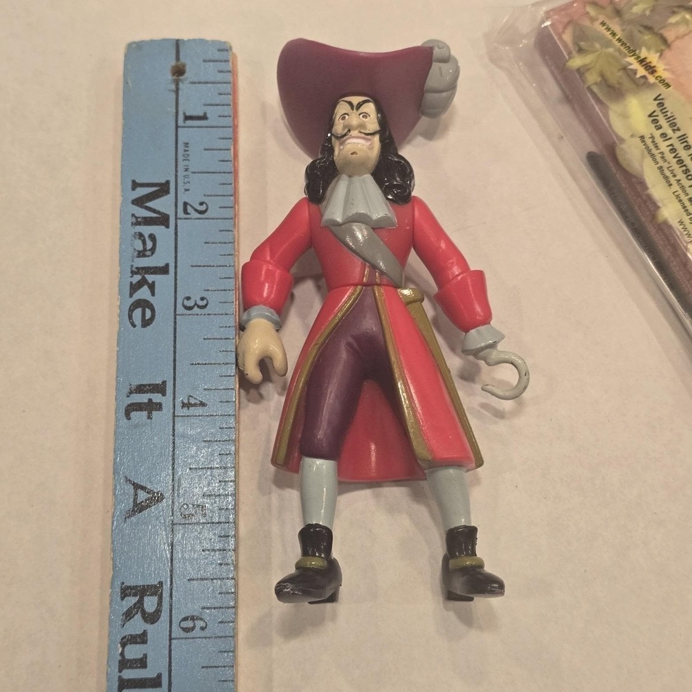 McDonalds 90s Happy Meal Toys Lot Captain Hook Peter Pan Puzzle Mermaid Figures - Picture 2 of 6